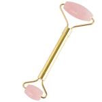 145mm Length Rose Quartz Jade Roller Double Duty Stainless Steel Handle