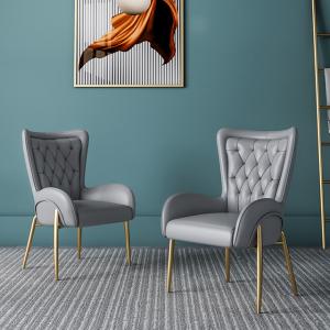 China Diamond Tufting Upholstered Dining Armchair Nordic Luxury wholesale