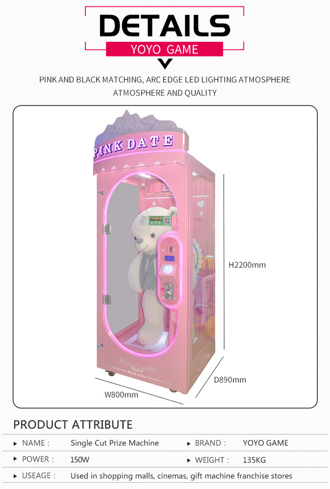 Hot Sale Cut Ur Prize Acceptor Vendor Game Machine Golden Key Barber Cut Prize Game Machine