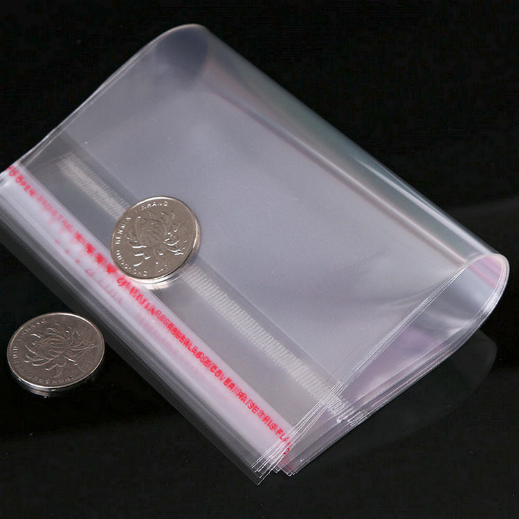 BOPP OPP Transparent Self Adhesive Plastic Bag 17-58 Micron Thickness Customized size