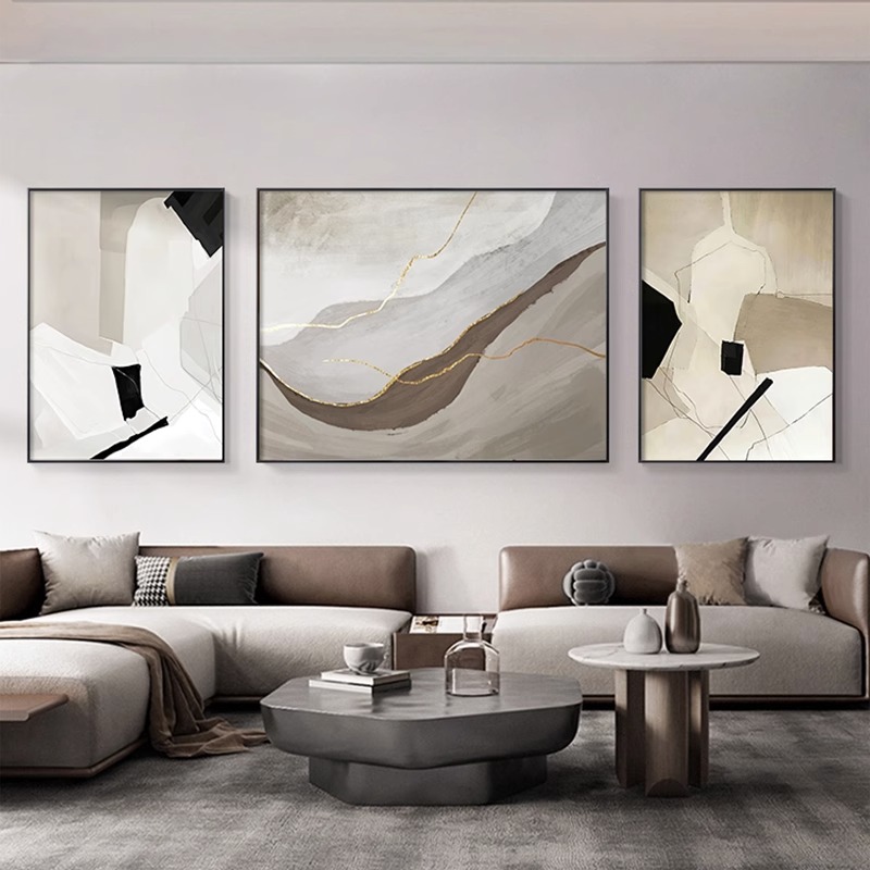 European Framed Handmade Oil Painting Abstract Style Wall Hanging Decoration Customized Size