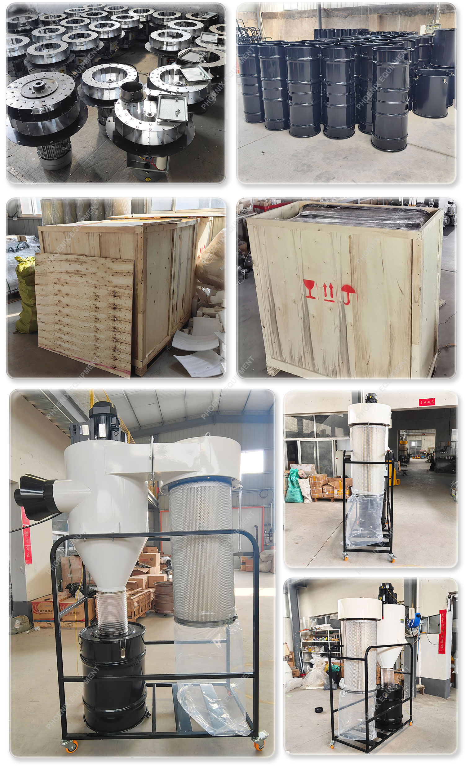 PDC3200F Dust Collector Machine with Variable Frequency 135 kg Weight 1200*600*2100mm Size