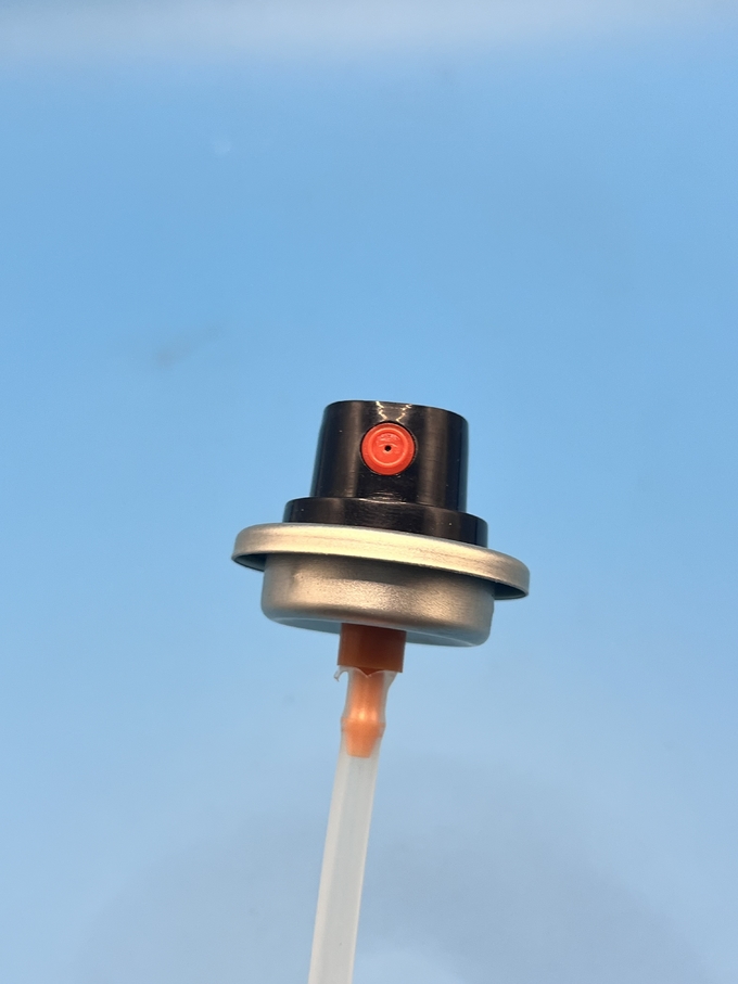 25.4mm Metal Paint Spray Can Valve with Standard Natural Dip Tube and Buna Outer Gasket