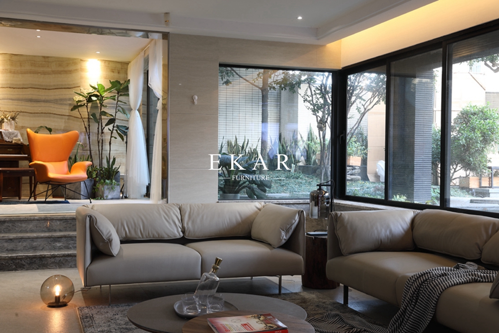 Italy Contemporary Design Leather Sofa Modern Living Room Sofas