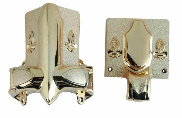 Shining Gold Color Casket Corners , Coffin Decor Gross Weight 22kg Customized