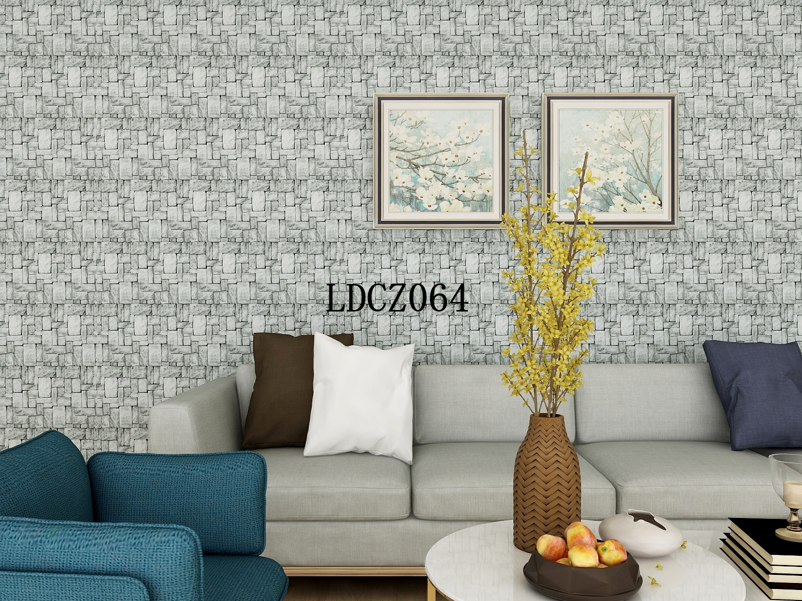 DIY 3D Brick Stone Wallpaper 3D PVC Wallpaper Sticker For Villa Hospital School