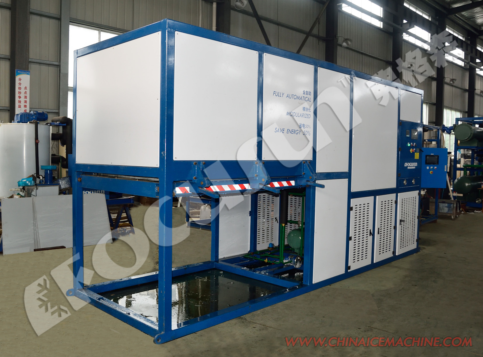 Energy Mining 3 ton/day Direct Cooling System Block Ice Machine with R507 Refrigerant
