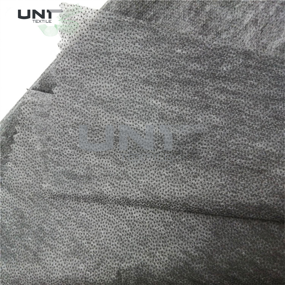 Black Non Woven Interlining Lining With Double Dot Coating N1208F