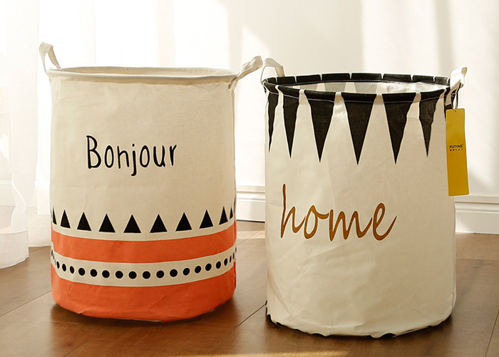 Foldable washing laundry clothes basket toy storage bag large box customizable colors banjour lacework