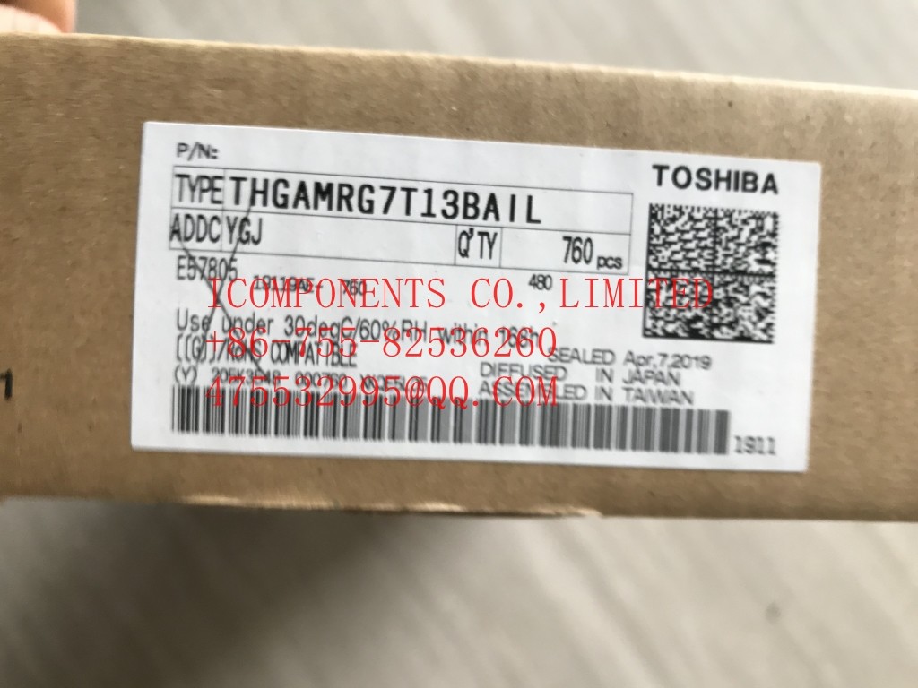 THGBMJG7C1LBAIL TOSHIBA 16GB NAND 15NM EMBEDDED MULTIMEDIA CHIP (EEPROM) (ALT: THGBMJG7C1LBAIL)