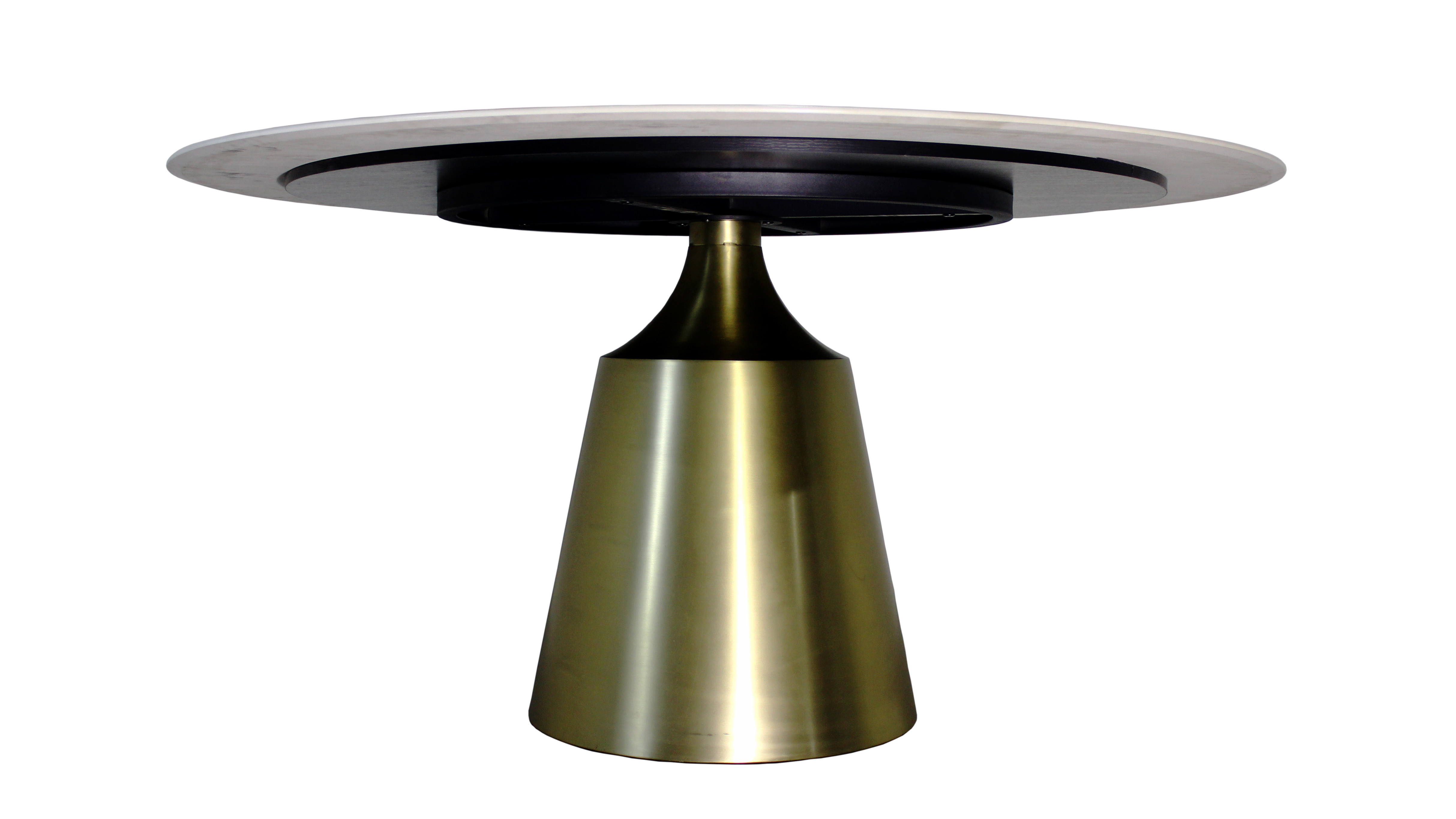 Brushed Champagne Base Stainless Steel Marble Dining Table Home Furniture