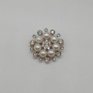 China Pearl Flower Shoe Brooch Accessories , Zinc Alloy Small Shoe Clips Fashionable wholesale