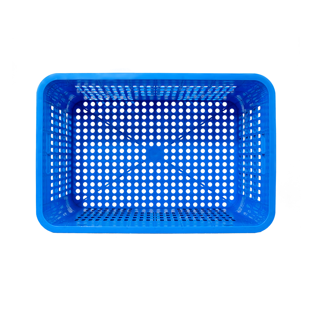 PP Supermarket Storage Mesh Basket for Fruit Vegetable Multifunction Blue Fruit Basket