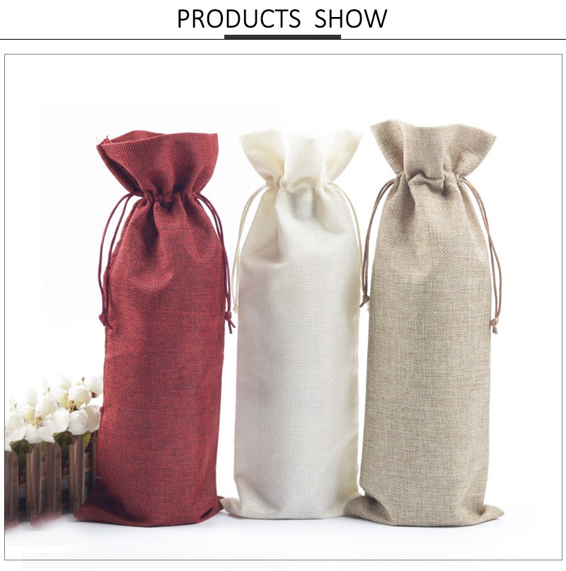 Luxury Cotton Water Glass Cooler Wine Bottle Sleeve