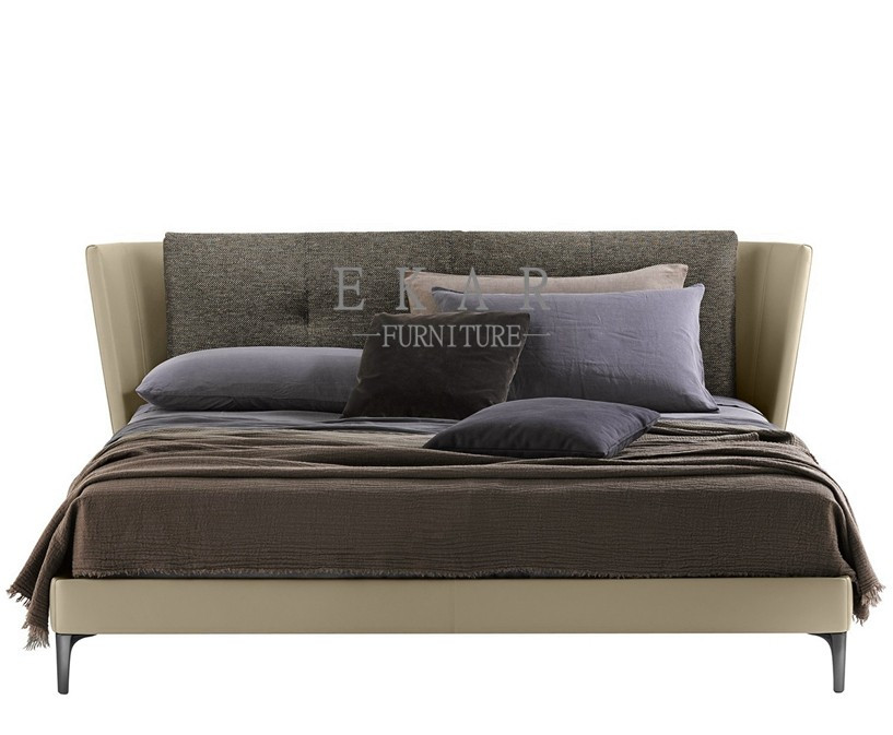 Ekar Bedroom Furniture Italian Fabric Modern King Size Bed