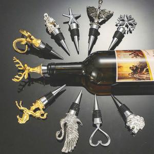 China Animal Head Wine Stopper Custom Logo Zinc Alloy Metal Champagne Stopper wholesale