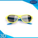 Adult Passive Cinema 3D Glasses Linear Polarized Lens With Blue / Yellow Color
