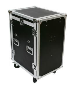 China 14U Aluminum Plywood DJ Mixer Rack Flight Case With Wheels wholesale
