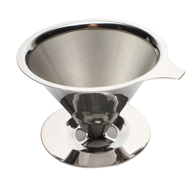 Reusable Cone Shaped Wire Mesh Coffee Filter Stainless Steel 304 Made