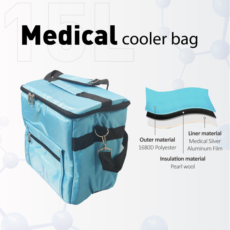 Emergency Blood Medicine Cooler Green Insulated Medication Travel Bag