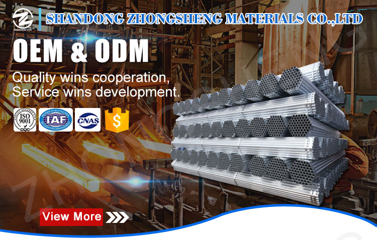 EMT Pipe Hot Dip Galvanized Mild Steel Welded Pipes ASTM DN350 DN50 1 inch 1.5 inch For Construction GI Steel Pipe