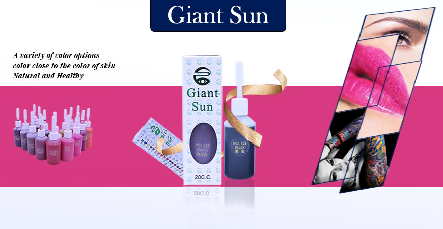 GIANT SUN Semi Permanent Makeup Pigment / Original Tattoo Ink 20ml For Eyebrow Lip Tattoo