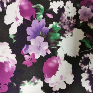 China Elegant 240GSM Floral Jersey Knit Fabric , 100% Polyester Jersey Fabric wholesale