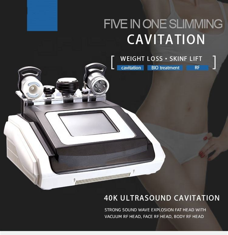 Fat Loss 5 In 1 Ultrasonic Cavitation Machine RF Vacuum 40K Body Slim Device