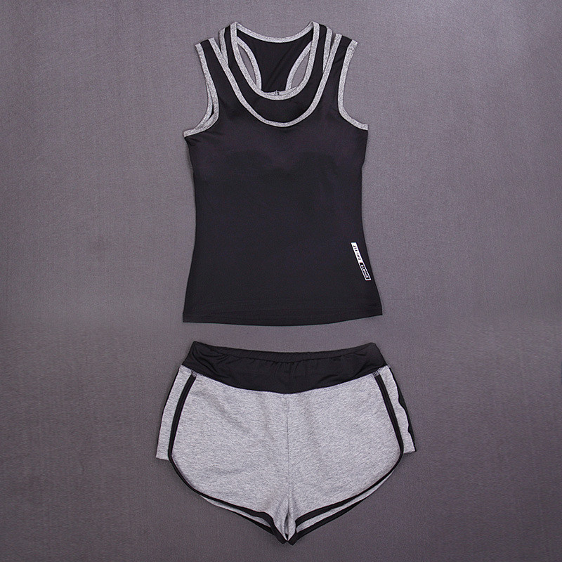 CPG Global Women 2017 Breathable Spring Summer Quick Dry 2 Pieces Set Sports Top Bra with Running Shorts T1004