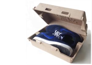 China 1.5mm Sustainable Thermoformed Packaging 100% Plastic Free Fiber Molded Pulp Shoe Box wholesale