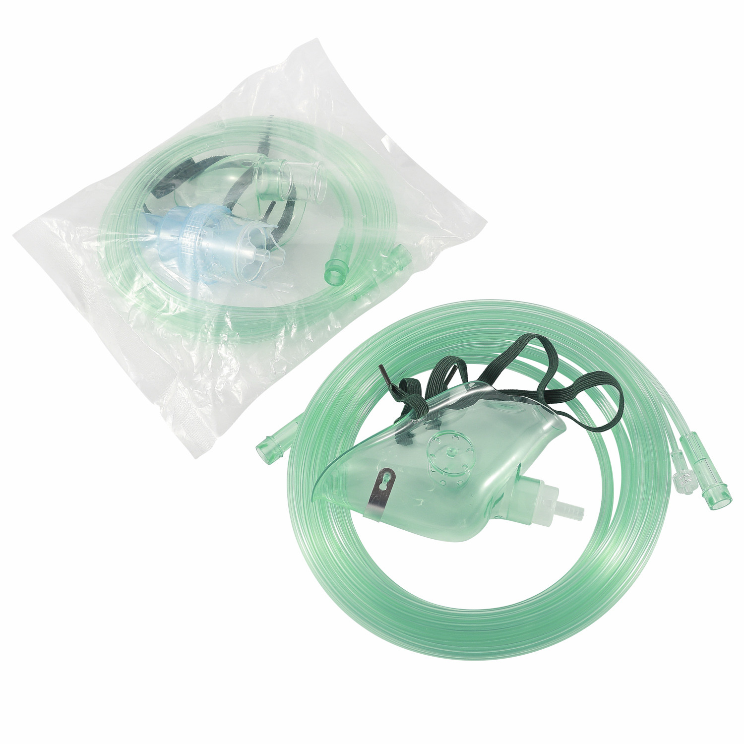 Medical Grade PVC Disposable Oxygen Mask With Individual PE Bag Packaging
