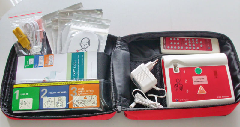 Compact size easy carry AED training CPR defibrillator