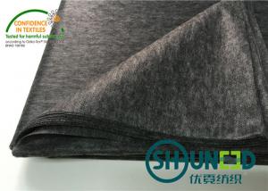 China Adhensive non woven fusible interfacing , Black Garment Fusible Interlining fabric on sale