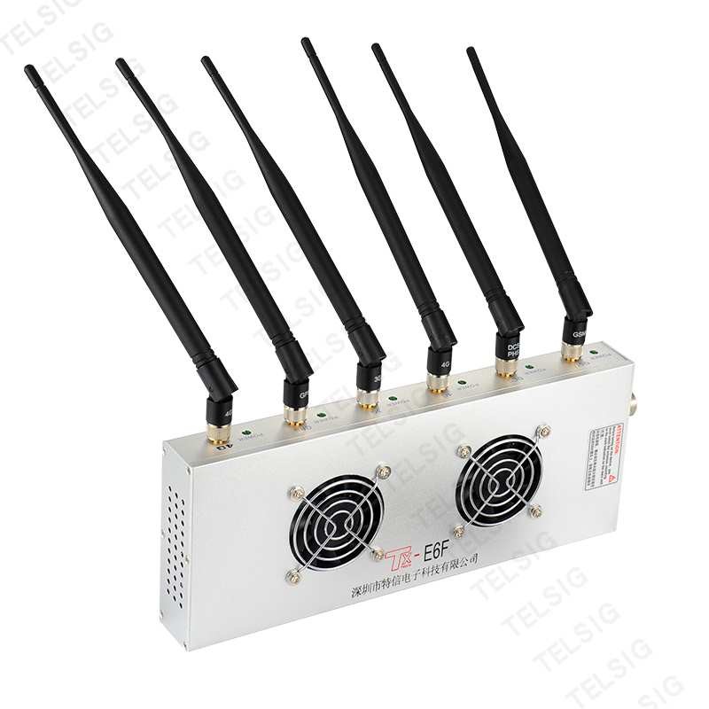 450 * 240 * 85mm Cell Phone Frequency Jammer , 6 Band Portable Bluetooth Jammer