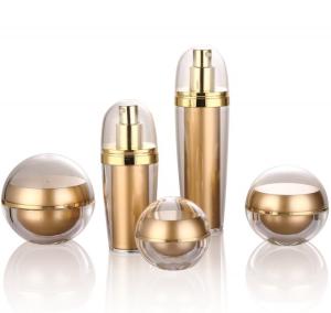 China PP Body Material Acrylic Ball Shape Airless Bottle 30ml 50ml for Beauty Supplies wholesale
