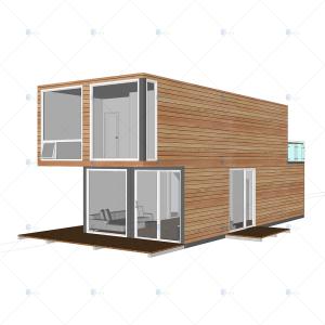 China Residential - (Heya-2X05) Prefabricated Expandable Container Homes 40Ft Luxury House Prices wholesale