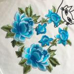 Apparel Accessories Red Rose Embroidery Lace Applique Hot Fix Motif