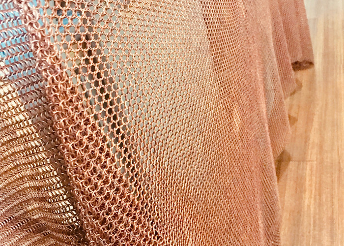 Concert Halls Drapery Copper Ring Mesh Chainmail Type 1mm Dia 8mm Aperture