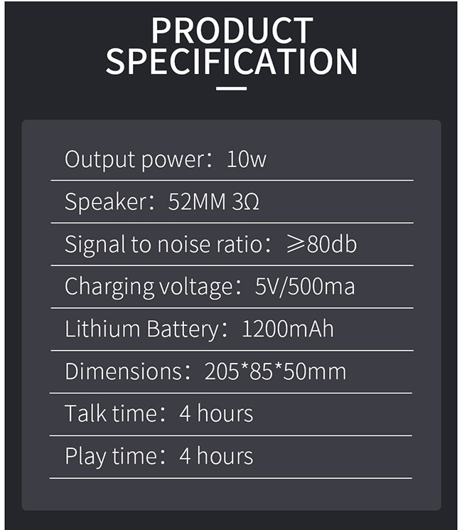 Surround Stereo Big Battery L8 Outdoor Portable Speaker