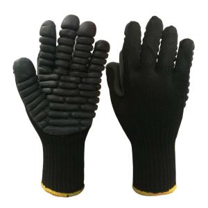 China CE Black Coating Vibration Dampening Gloves / Vibration Protection Gloves wholesale