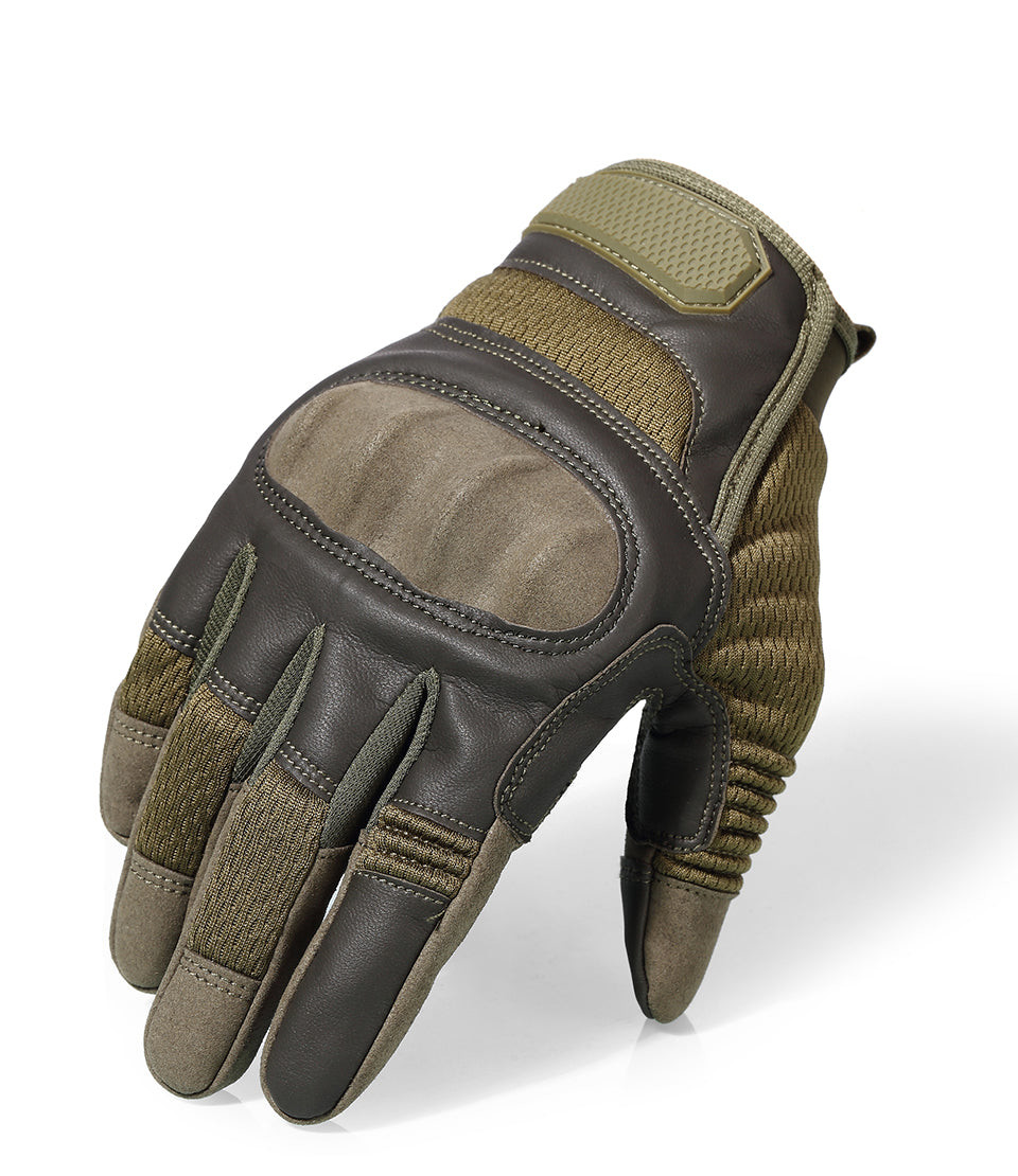 SWAT Polyester Military Tactical Gloves With Knuckle Protection Perforated Microfiber