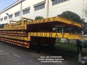 China Heavy Duty Used Truck Trailers , Lowboy Low Bed Semi Second Hand Truck Trailers wholesale