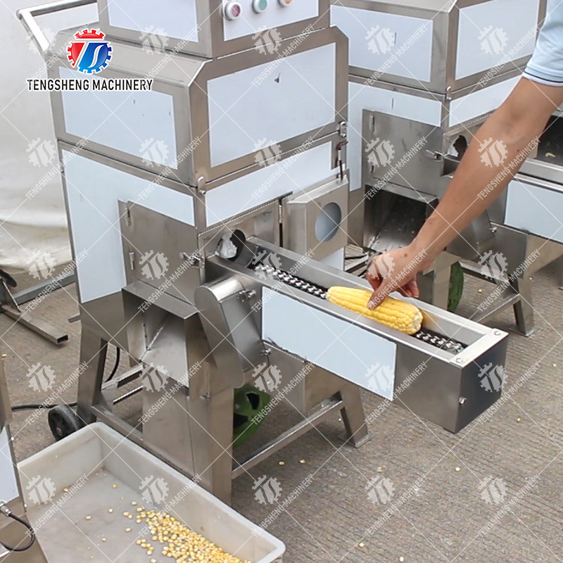 Sweet Glutinous Commercial Corn Peeling Machine 500Kg / Hour Automatic