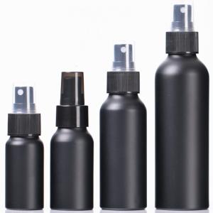 China Black Aluminum Spray Bottle Pump Empty For Cosmetic Essential Oil Durable wholesale
