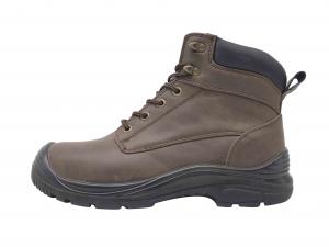 China Nubuck Leather Military Boots , Steel Toe Construction Work Boots With Kevlar Middle Sole wholesale