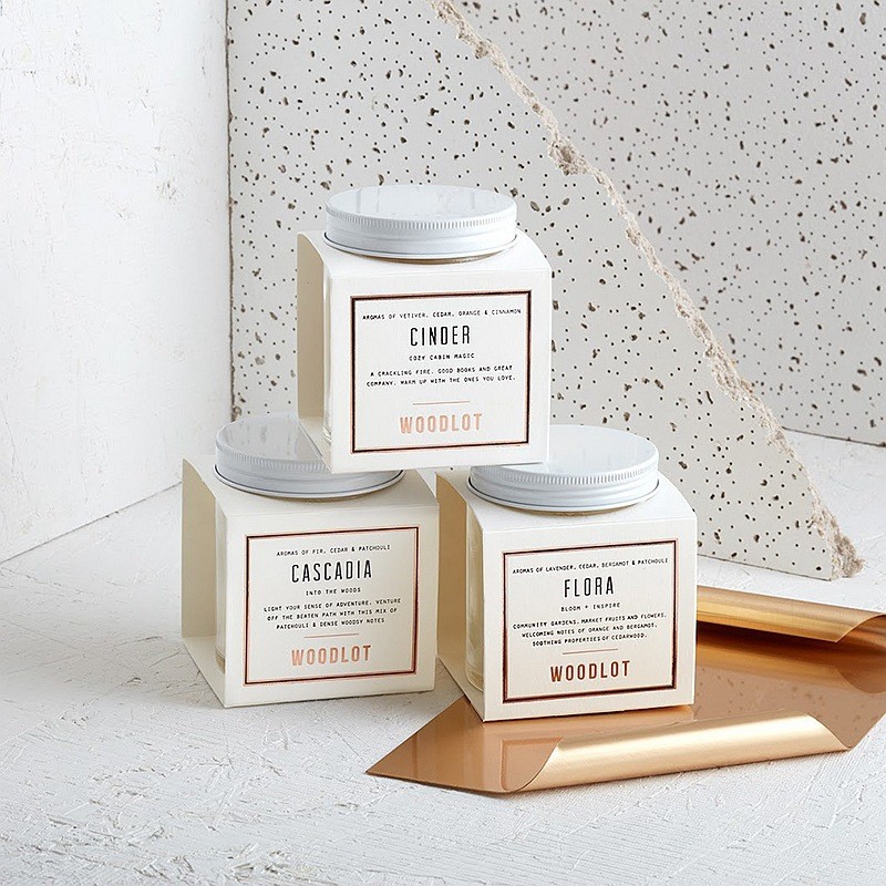 Luxury Small White Cardboard Candle Boxes With Custom Logo Design
