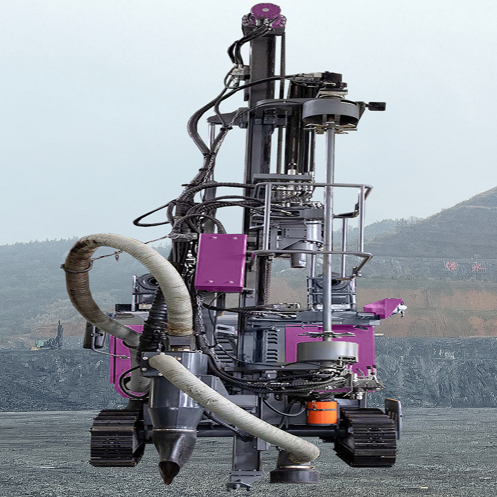 180° Rotary Borehole DTH Drilling Machine Mining Hydraulic Drilling Rig Integrated Drilling Equipment