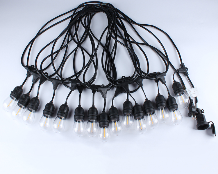 Christmas Festoon Garlands Outdoor Garden Patio Holiday Home Festival Decor Retro Edison Filament Globe LED Bulb String