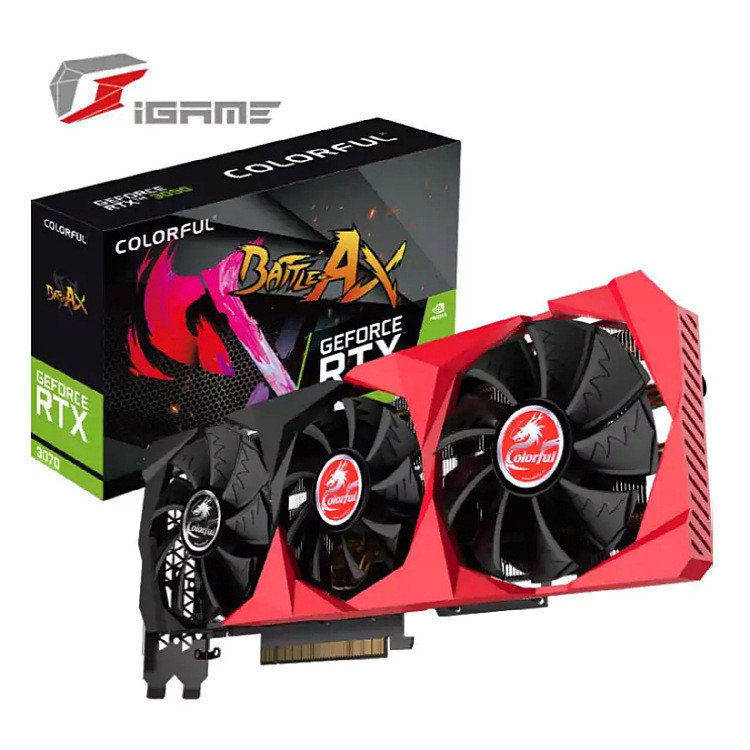 Colorful Battle Axe GeForce RTX3070 8GB 1725MHZ Esports Graphics Card For Gaming PC
