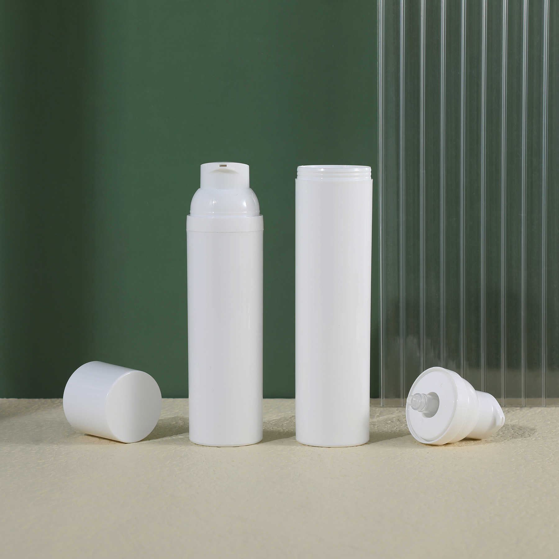 AS Base Material Luxury Empty Airless Spray Pump Bottles 15ml 30ml 50ml 80ml 100ml 120ml for Travel Skincare Convenience